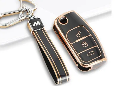 Ecosport Ford Fiesta Figo Flip Key Compatible Cover | High Quality TPU Car Key Protector Case - Fly Master thumbnail 0