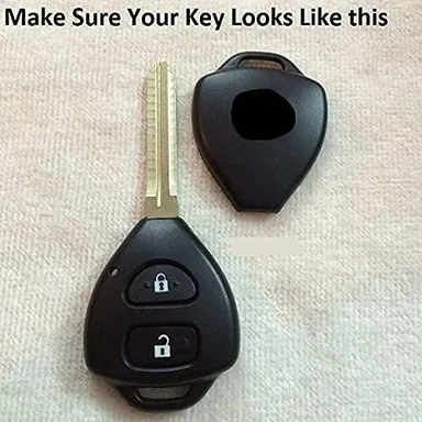 Innova 2012 2016 TPU Premium Car Key Cover by Fly Master | 2Button Compatible, Pack of 2 Black Car Accessories thumbnail 2