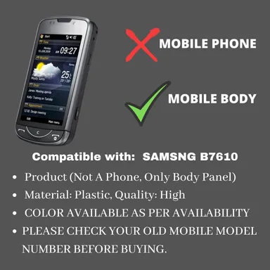 Mobile Body Panel for SAMSNG B7610 | Shri Krishna Enterprises Front and Back Mobile Case | Multicolor Mobile Shell Replacement thumbnail 1