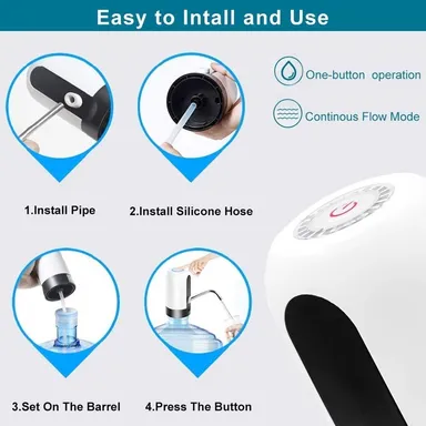 Automatic Water Dispenser Pump for 20L Water Bottle | Portable with C Type Charging Cable thumbnail 2