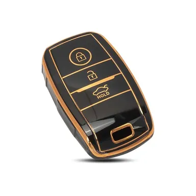 Kia Seltos Carens 2nd Gen Car Key Cover | Flymaster Key Fob Protector with Keychain | Durable TPU Case for Kia Smart Key thumbnail 0