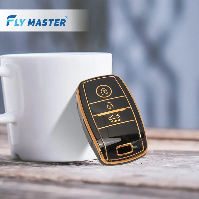 Kia Seltos Carens 2nd Gen Car Key Cover | Flymaster Key Fob Protector with Keychain | Durable TPU Case for Kia Smart Key image 2