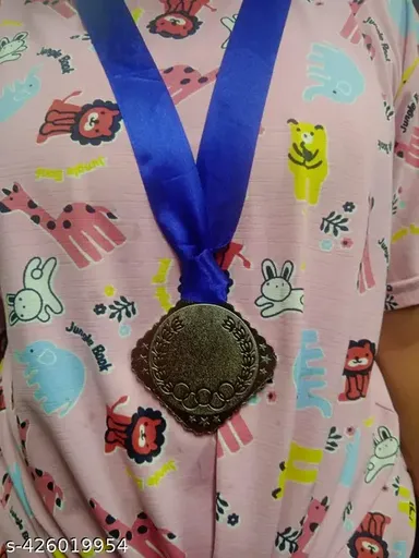 MS Silver Medal Chemical Coated | Metal Sports Medal with Satin Ribbon for Winners thumbnail 3