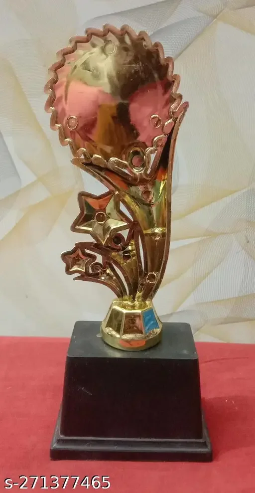Golden 3 Human 2 Star Trophy Plastic Sports Achievement Award | Birthday Gift | Academic Appreciation  image 2