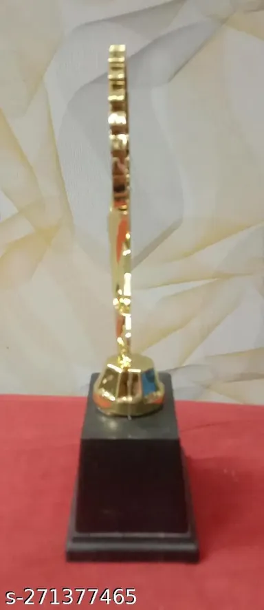 Golden 3 Human 2 Star Trophy Plastic Sports Achievement Award | Birthday Gift | Academic Appreciation  thumbnail 2