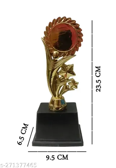 Golden 3 Human 2 Star Trophy Plastic Sports Achievement Award | Birthday Gift | Academic Appreciation  thumbnail 3