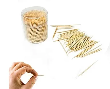 Wooden Toothpicks  Fly Master | Brown Disposable Eco-friendly Appetizer Picks. thumbnail 1