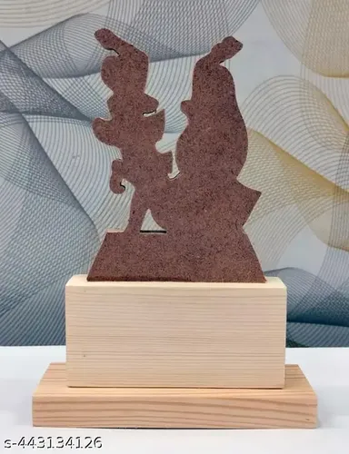 Garba Trophy Wooden Graphical Mini | Best Garba Award, Event Prize thumbnail 1