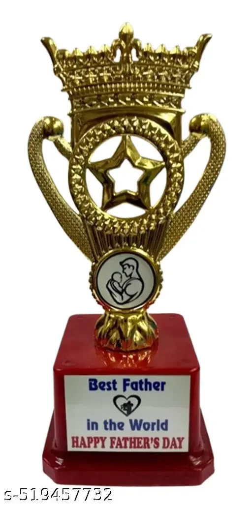 Father’s Day King Star Golden Trophy Small | Best Trophy Gift for Dad, Unique Golden Trophy for Father | Father’s Day Gift 2025 image 1