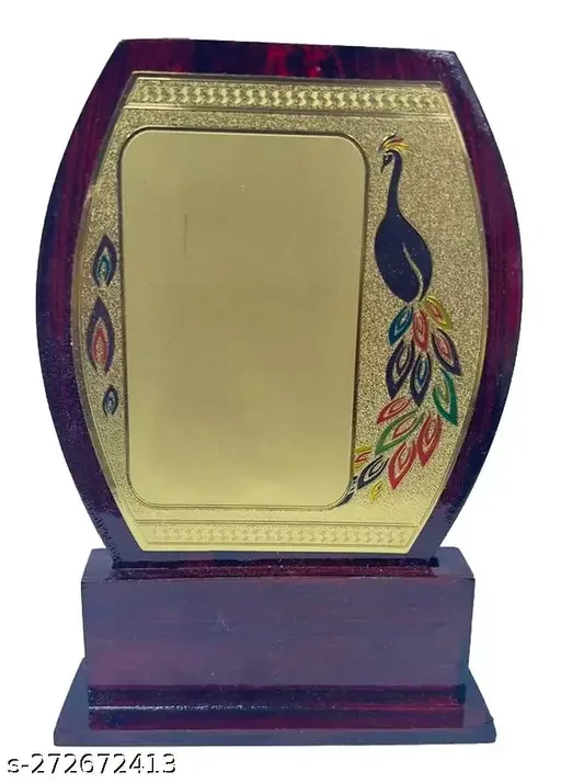 Mini Wooden Trophy Oval Peacock | Sports Achievement Gift Trophy image 1