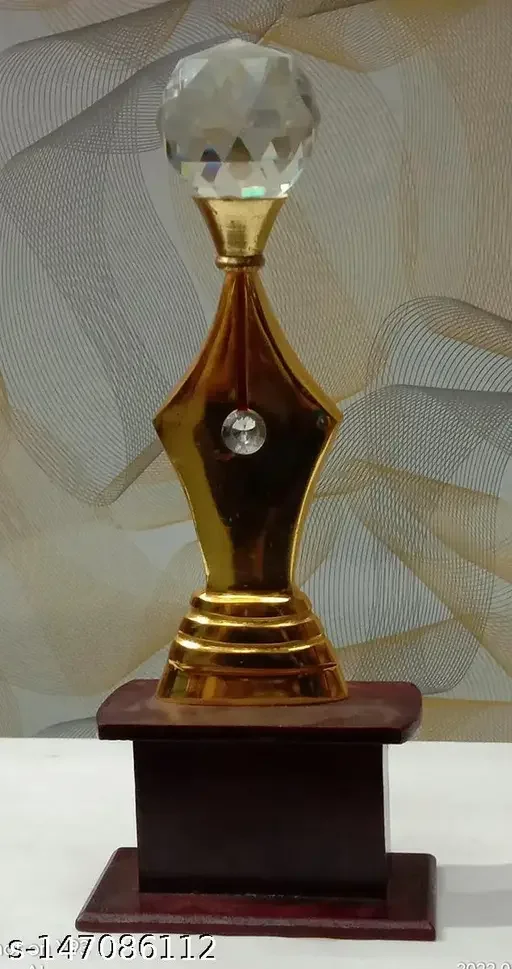 Brass Pen Trophy | Diamond Trophy for Academic Excellence | Educational Memento by JJH image 1