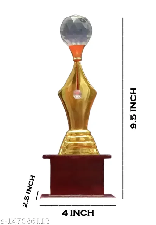 Brass Pen Trophy | Diamond Trophy for Academic Excellence | Educational Memento by JJH image 4