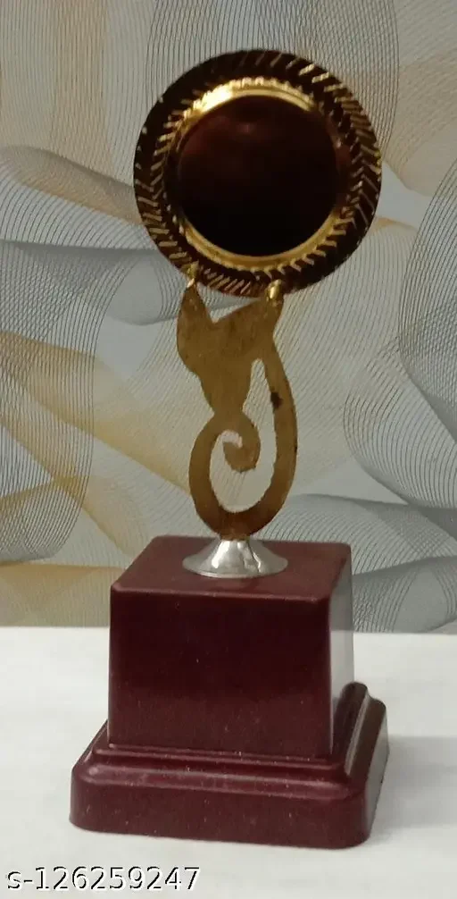 Brass Round Dish Fancy Trophy for Sports & Academic Achievement | Big Size Brass Trophy for Awards, Competitions, and Recognition image 2