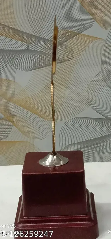 Brass Round Dish Fancy Trophy for Sports & Academic Achievement | Big Size Brass Trophy for Awards, Competitions, and Recognition thumbnail 2