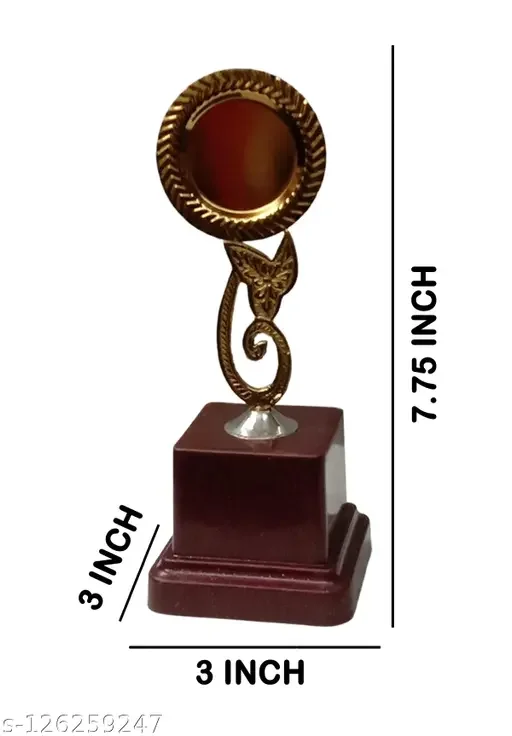 Brass Round Dish Fancy Trophy for Sports & Academic Achievement | Big Size Brass Trophy for Awards, Competitions, and Recognition image 4