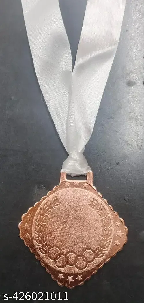 Square MS Copper Medal | Chemical Coated Durable Sports Award Medal with Satin Ribbon image 1