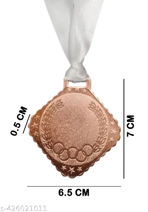 Square MS Copper Medal | Chemical Coated Durable Sports Award Medal with Satin Ribbon image 3