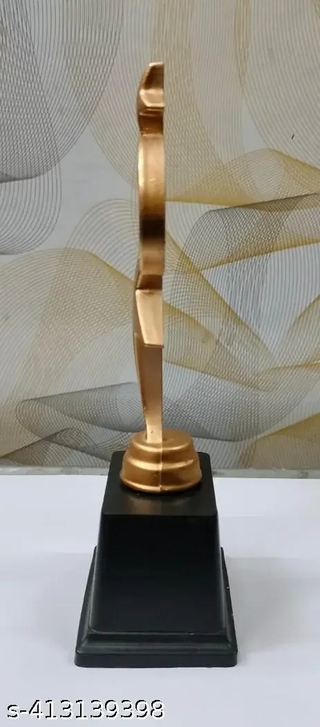 Copperish Golden 3 Star Trophy Small | Plastic Trophy Elegant Weather Resistant Award image 3