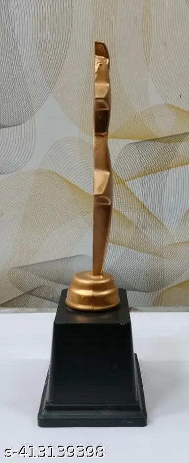 Copperish Golden 3 Star Trophy Small | Plastic Trophy Elegant Weather Resistant Award  thumbnail 3