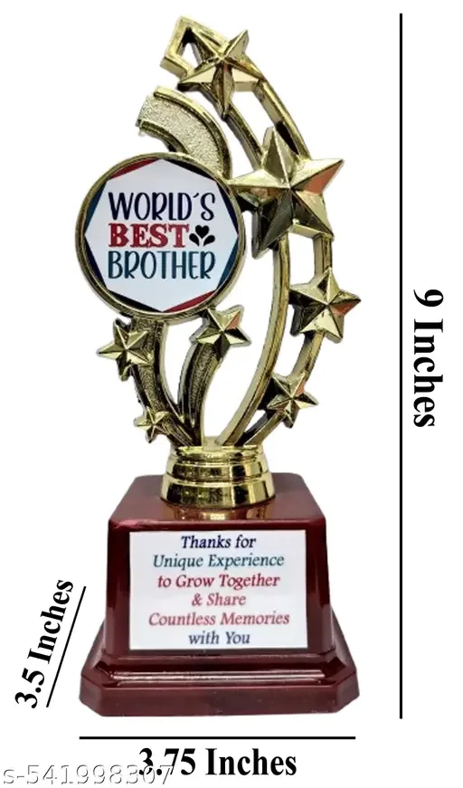 Brother Trophy Special | Unique Gift for Brother Birthday | Best Brother Award image 1