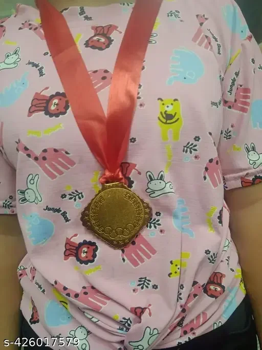 Gold Medal MS Chemical Coated Medal for Sports Winners | Durable Satin Ribbon Award Medal image 4