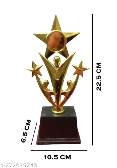 Golden 3 Human 3 Star Trophy (M) | Plastic Trophy for Sports, Academic Achievements, Birthdays & Anniversaries thumbnail 3