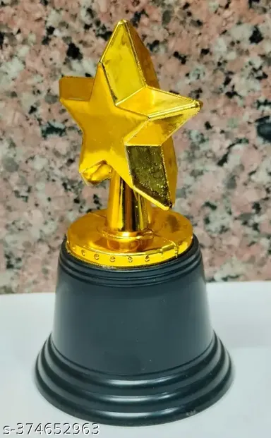 Mini Golden Star Trophy | Plastic Star Award Trophy for Kids | Achievement Recognition thumbnail 1