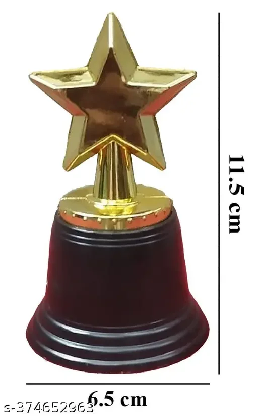Mini Golden Star Trophy | Plastic Star Award Trophy for Kids | Achievement Recognition image 3