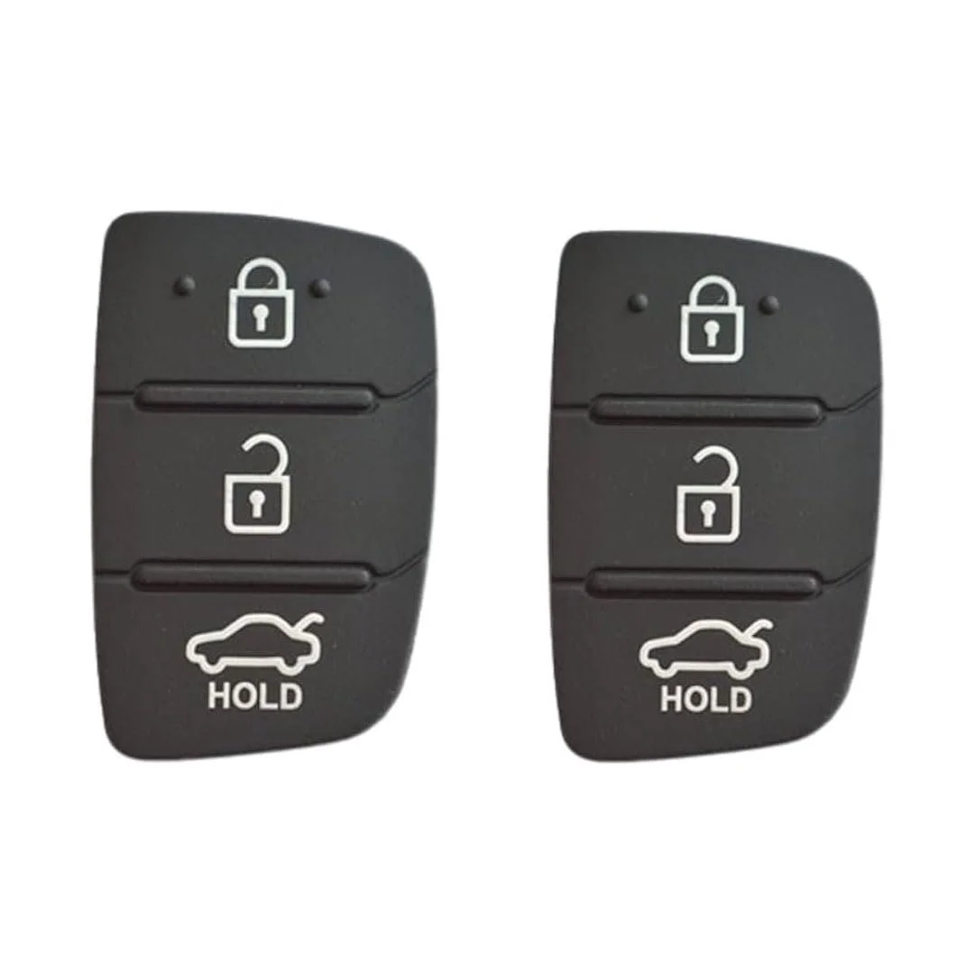 Plastic 3Button Flip Key Rubber Pad for Hyundai | i20 Verna Xcent iGen Sport Magna | Durable Key Fob Rubber Pad Replacement by Fly Master image 6