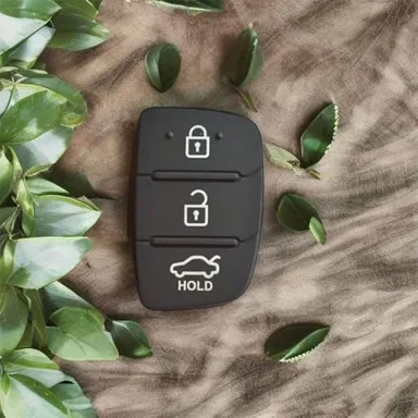 Plastic 3Button Flip Key Rubber Pad for Hyundai I20, Verna, Xcent, iGen, Sport, Magna | Black Medium | Pair of 2 Pieces | Fly Master thumbnail 5