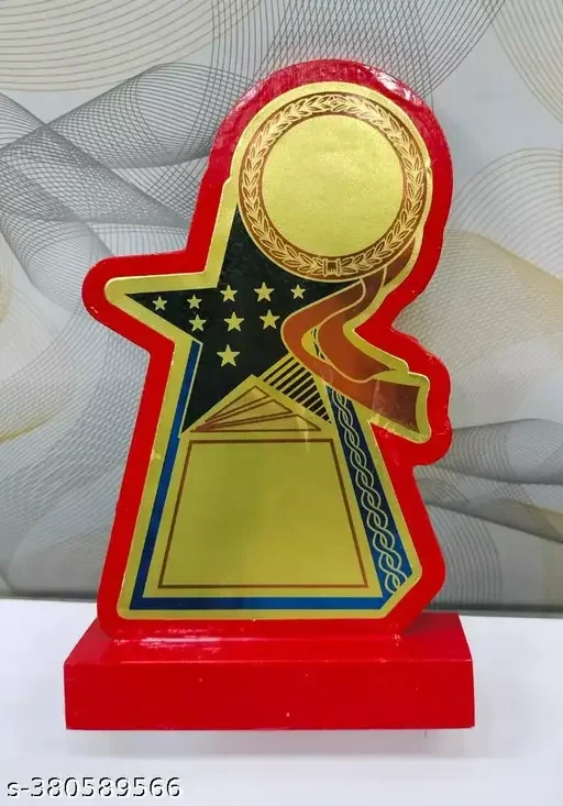 Red Snapchat Black Star Trophy Small | Paper Trophy for Judges, Speakers, Winners image 1