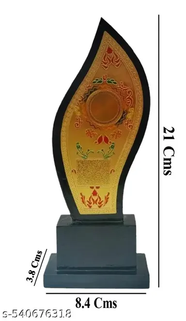 Black Laher Trophy Medium Wooden Sports Trophy | Academic Achievement Award, Birthday Gift Trophy thumbnail 2