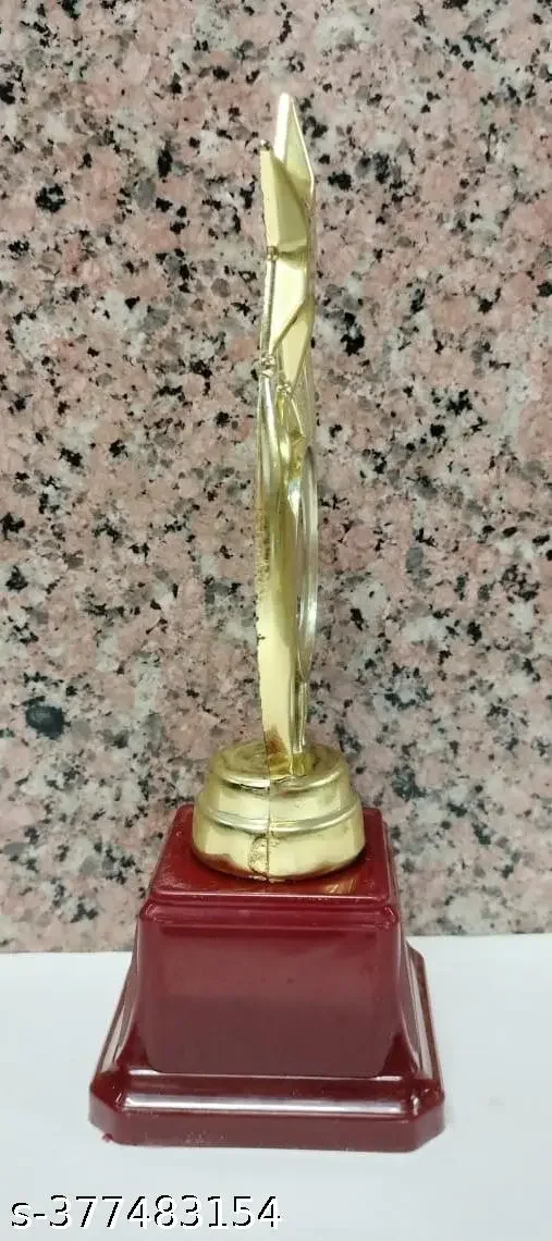 Golden Trophy Curved Human Star Medium | PVC Sports Award Trophy Gift image 3