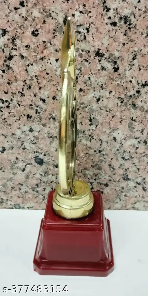 Golden Trophy Curved Human Star Medium | PVC Sports Award Trophy Gift image 4