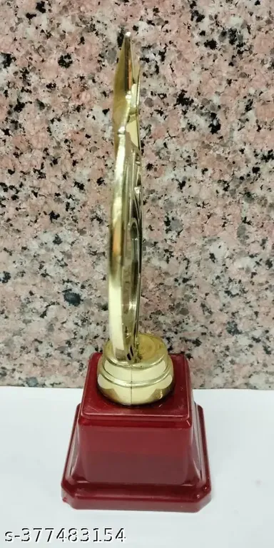 Golden Trophy Curved Human Star Medium | PVC Sports Award Trophy Gift thumbnail 3