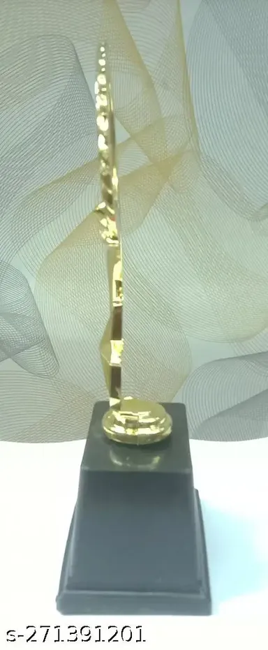 Golden Trophy 3 Human Figure with Sun Star | Sports Award Plastic Trophy Big Size by Ipshopy thumbnail 3