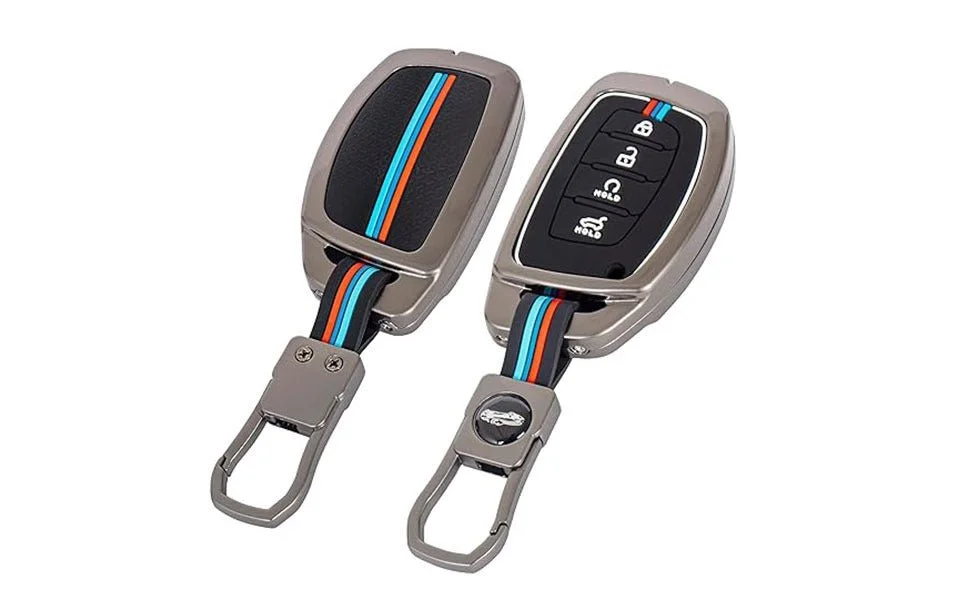 Hyundai Car Key Cover Metal Soft Shell 4 Button Smart Key Full Protection | Compatible Creta i20 Venue Elantra Tucson | Fly Master image 4