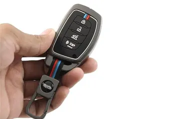 Hyundai Car Key Cover Metal Soft Shell 4 Button Smart Key Full Protection | Compatible Creta i20 Venue Elantra Tucson | Fly Master thumbnail 5
