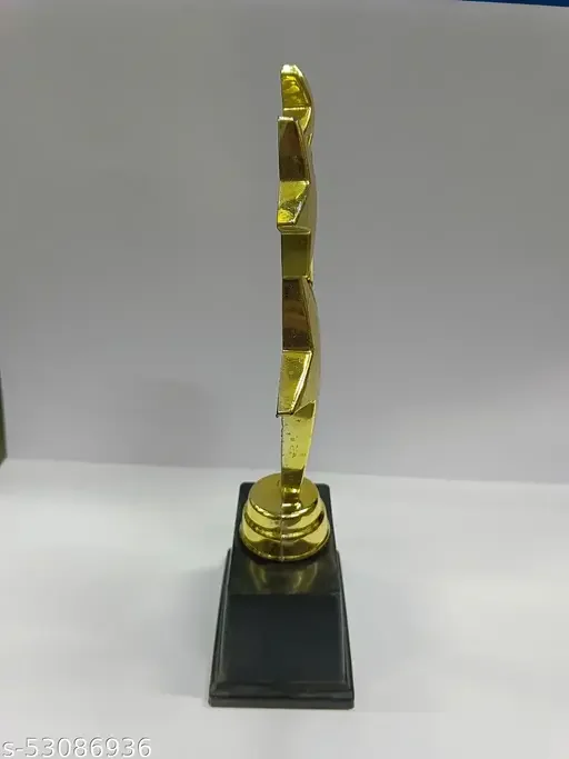 3 Star Golden Trophy PVC Fiber | Star Achiever Appreciation Award image 3