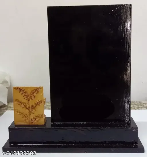 Ganesha Wooden Memento | Sevan Wood Black Ganesha Trophy | Handcrafted Wooden Ganesha Showpiece for Home Decor image 2