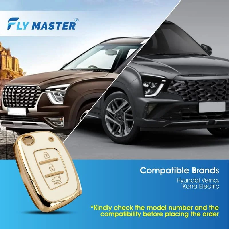 Hyundai Aura Car Key Cover | Creta, i10, Grand Nios, i20 2021 Key Protector Fly Master Stylish Key Case for I20 Active, Xcent 2019+ image 2