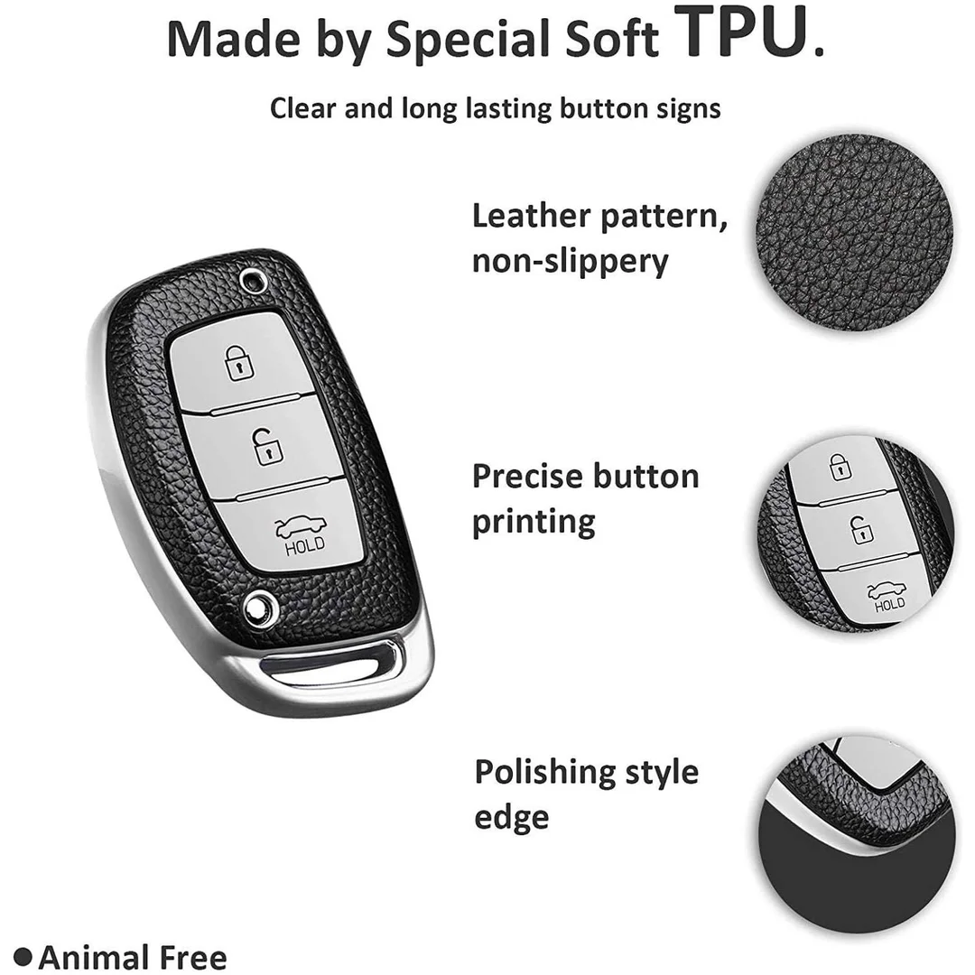 Hyundai Creta Accessories | i10 Grand, i20 Elite Key Cover | Stylish Hyundai Car Key Fob Protection | Buy Hyundai Xcent, Verna 4S, Tucson, Elantra Accessories image 2