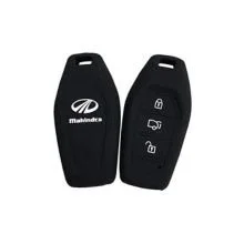 Silicone Car Key Cover for Mahindra XUV | Black Key Fob Protection | Push Button Start Compatible | Durable & Stylish Case image 1