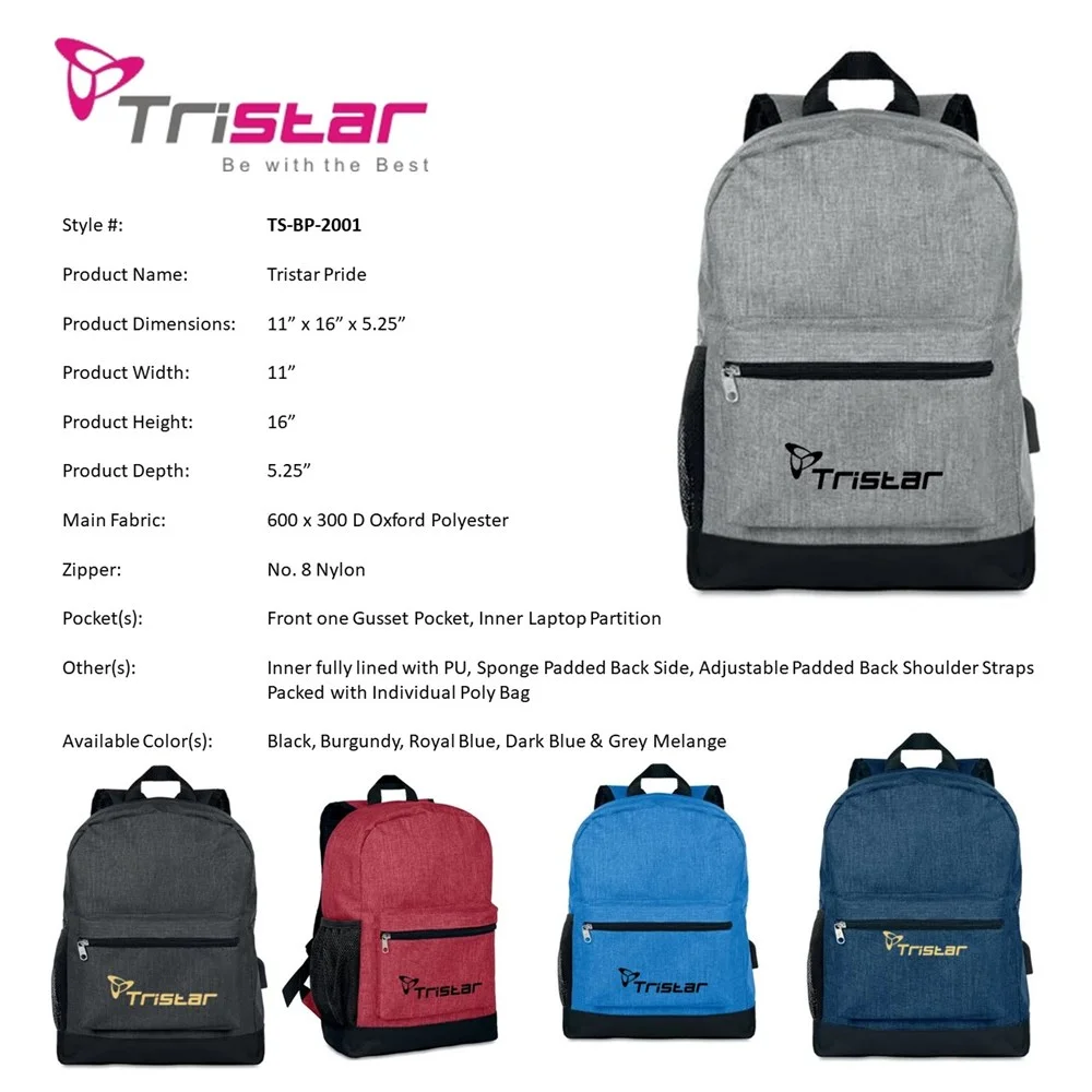 Laptop Backpack |Dark Blue | 15.6-inch Water resistant Anti theft Backpack with USB Charging Port | Unisex Travel & Office Bag image 1