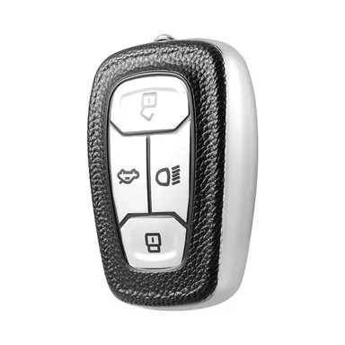 Tata Nexon | Harrier | Tiago EV | Altroz | Tigor BS6 | Safari 2021 | Safari Gold | Punch Car Key Cover | Stylish Gold Accent | 360° Protection | Durable Metal & Silicone | Smart Key Fob Protector thumbnail 1