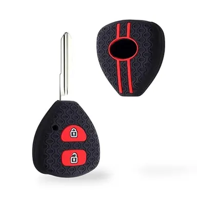 Car Key Covers for Innova and Fortuner | Fly Master Silicone Protective Black Key Case Pack of 1 thumbnail 0