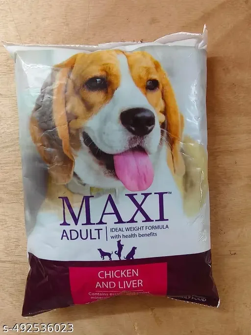Maxi Adult Dry Dog Food Chicken & Liver 500gm | Best Quality Dog Food for Adult Dogs image 2