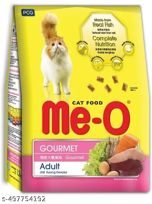 Me-O Dry Cat Food Gourmet Flavor 400gm | High Protein Salmon Flavor Treats Taiyo image 2