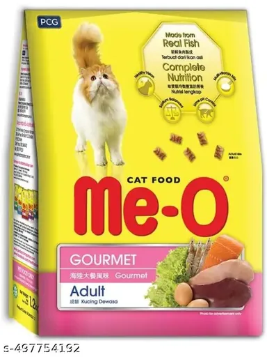 Me-O Dry Cat Food Gourmet Flavor 400gm | High Protein Salmon Flavor Treats Taiyo thumbnail 1