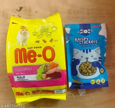 Me-O Dry Cat Food Gourmet Flavor 400gm | High Protein Salmon Flavor Treats Taiyo thumbnail 0